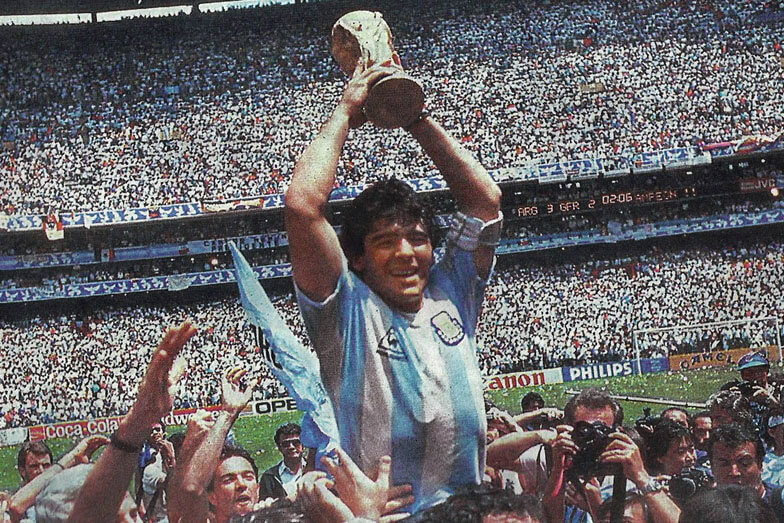 Diego Maradonna bei der WM 1986