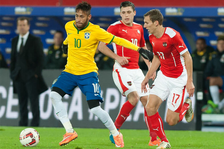 Neymar beim L&auml;nderspiel &Ouml;sterreich (2014)